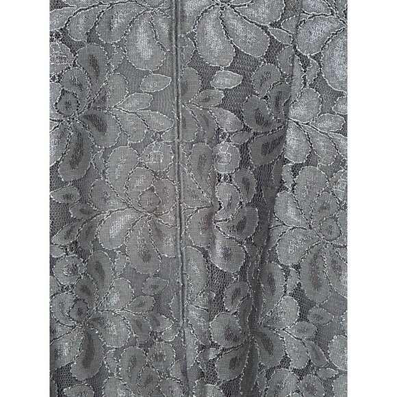 Jessica Howard Dress Womens Size 6 Floral Lace Bell Sleeve Sheath Silver NEW - Picture 8 of 11